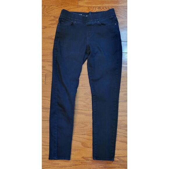 LEVI's STRAUSS Womens Pull-On Jeans Mid-Rise Skinny Size 4 Dark Wash Pants - Picture 1 of 14